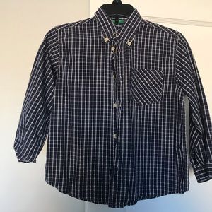 Benetton boys small dark blue button down shirt
